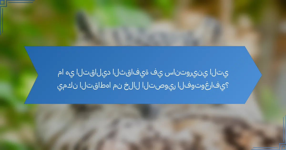 ما هي التقاليد الثقافية في سانتوريني التي يمكن التقاطها من خلال التصوير الفوتوغرافي؟